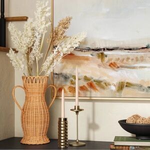 Loop Rim Wicker Vase - Threshold